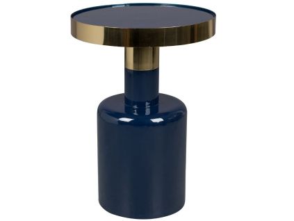 Modrý kovový odkládací stolek ZUIVER GLAM 36 cm