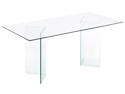 Skleněný jídelní stůl Kave Home Burano 180 x 90 cm