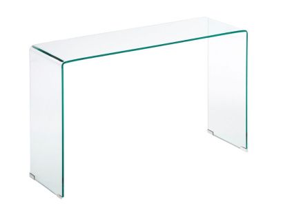 Skleněný konzolový stolek Kave Home Burano 125 x 40 cm