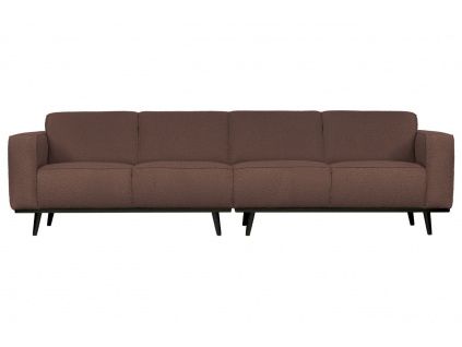 Kávově hnědá látková čtyřmístná pohovka Twilight 280 cm