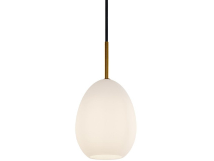 Opálově bílé závěsné světlo Halo Design Bodø 14 cm