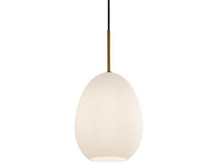Opálově bílé závěsné světlo Halo Design Bodø 20 cm