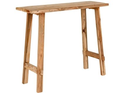Masivní teakový konzolový stolek Gibor 90 x 30 cm