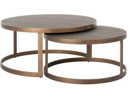 Set koženkových konferenčních stolků Bloomingville 74/91,5 cm