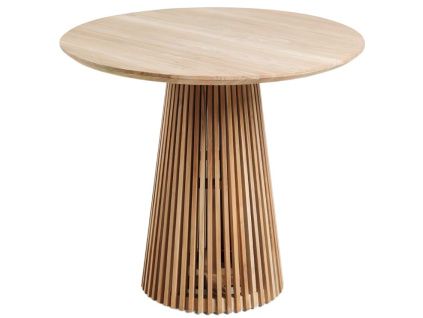 Teakový kulatý jídelní stůl Kave Home Jeanette 90 cm