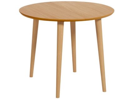 Dubový rozkládací jídelní stůl Kave Home Oqui 90-170 x 90 cm