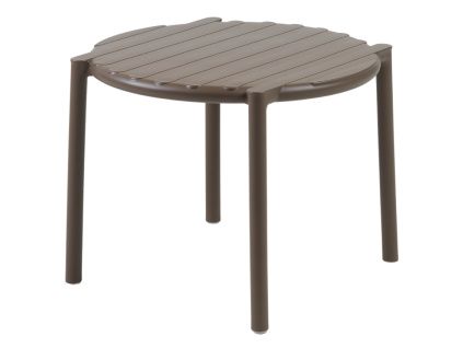 Hnědý plastový zahradní odkládací stolek Doga 50 cm