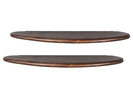 Set dvou nástěnných ořechových polic Ivy 50 cm