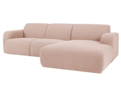 Bouclé rohová pohovka Lola 250 cm, pravá