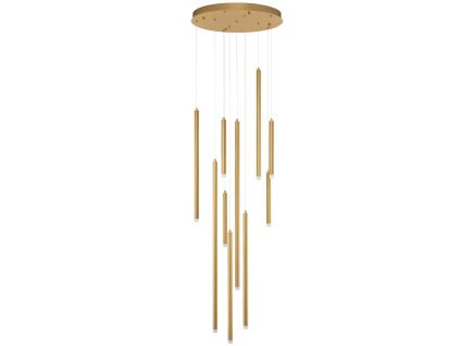 Zlaté závěsné LED světlo Nova Luce Trimle 50 cm