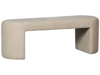 Béžová čalouněná lavice Jacob 130 cm