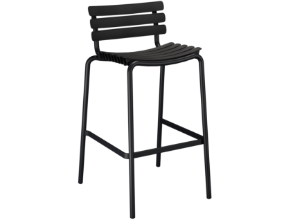 Černá plastová zahradní barová židle HOUE ReCLIPS 79 cm