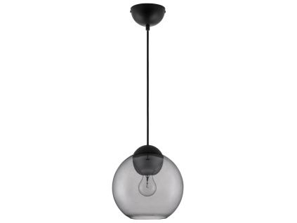 Šedé skleněné závěsné světlo Nova Luce Midori 24 cm