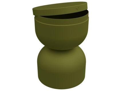 Zelený hliníkový zahradní stolek Fermob Piapolo 32 cm - odstín pesto