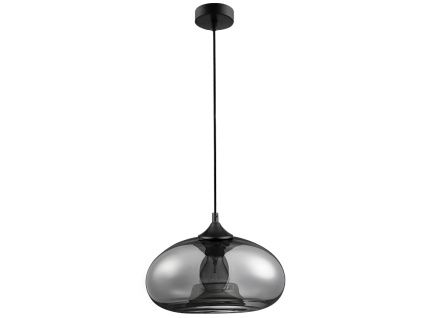 Šedé skleněné závěsné světlo Nova Luce Savaz 28 cm