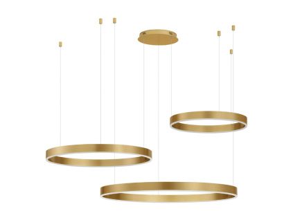 Zlaté kovové závěsné LED světlo Nova Luce Motif
