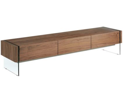 Ořechový TV stolek Angel Cerdá No. 3085, 188 x 45 cm