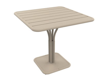 Muškátově šedý kovový stůl Fermob Luxembourg Pedestal 80 x 80 cm