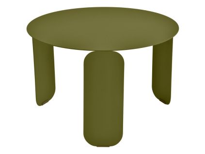 Zelený kovový zahradní konferenční stolek Fermob Bebop 60 cm - odstín pesto
