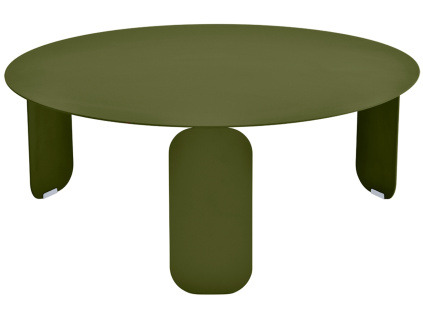 Zelený kovový zahradní konferenční stolek Fermob Bebop 80 cm - odstín pesto