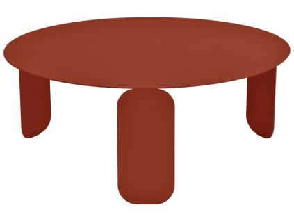 Zemitě červený kovový zahradní konferenční stolek Fermob Bebop 80 cm