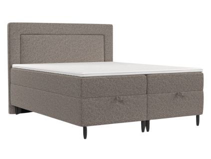 Hnědá čalouněná postel NEA 140 x 200 cm, boxspring