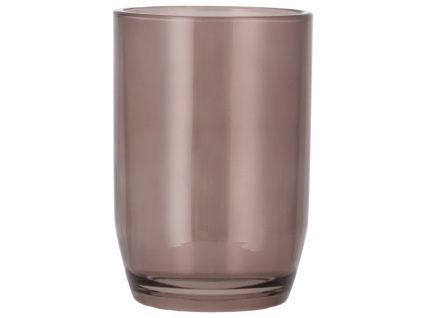 Hnědý skleněný stojan na zubní kartáčky Vintage