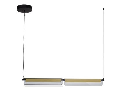 Zlaté závěsné LED světlo Nova Luce Apnea 93 cm