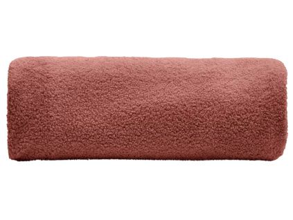 Terakotově červený bouclé potah na taburet Kave Home Kaeli 120 cm