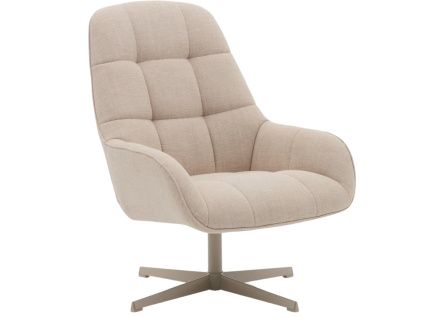 Béžové čalouněné otočné křeslo Kave Home Jaspe