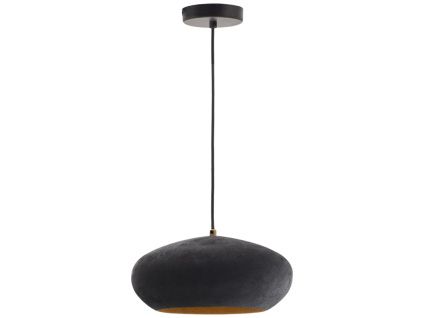 Černé kovové závěsné světlo Kave Home Inda 30 cm