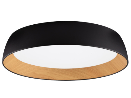 Černé kovové stropní LED světlo Nova Luce Sigi 60 cm