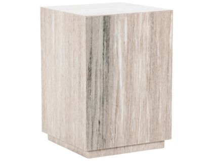 Béžový mramorový odkládací stolek Vince 30,5 x 30,5 cm
