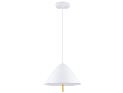 Bílé kovové závěsné LED světlo Nova Luce Oros 40 cm