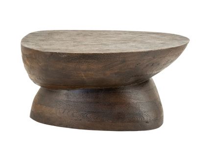 Hnědý dřevěný konferenční stolek Cobble 75 x 59 cm