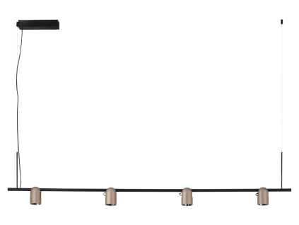 Černo-měděné kovové závěsné LED světlo Nova Luce Sirmos 150 cm