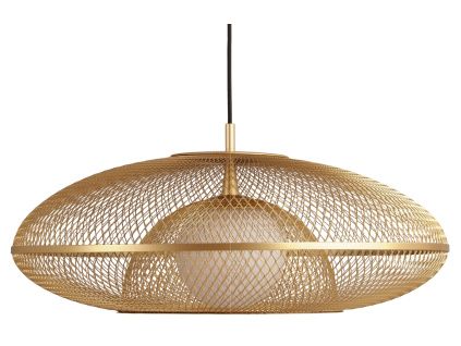 Zlaté kovové závěsné stínidlo Faraday 60,4 cm