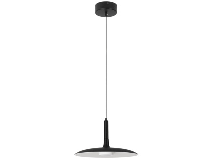 Černé kovové závěsné LED světlo Nova Luce Lisi 33 cm