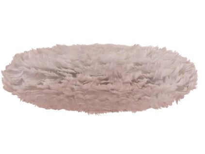 Světle růžové závěsné stínidlo Eos Esther z pravých husích per 79 cm