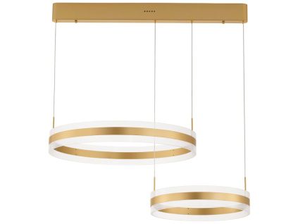Zlaté kovové závěsné LED světlo Nova Luce Agos 82 cm