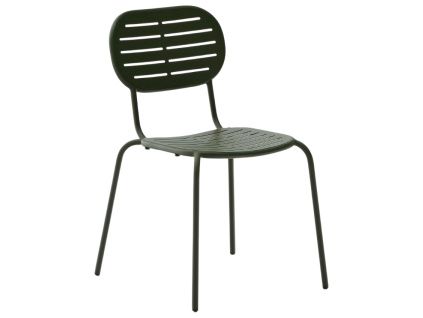 Tmavě zelená kovová zahradní židle Kave Home Brai