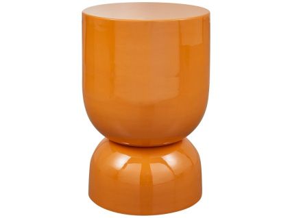 Oranžový kovový odkládací stolek Hakee 32 cm