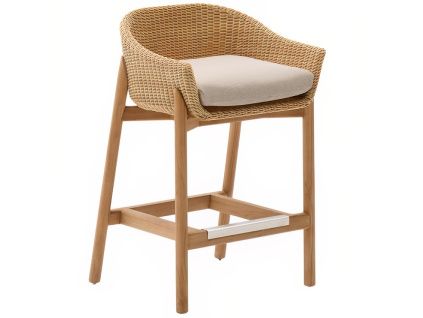 Zahradní barová židle z umělého ratanu Kave Home Galea 75 cm