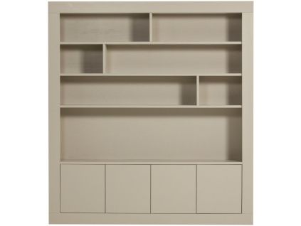 Šedobéžová knihovna Wallcover 229 x 210 cm
