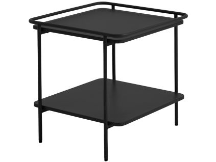 Černý kovový odkládací stolek Unique Furniture Yuba 45 x 45 cm