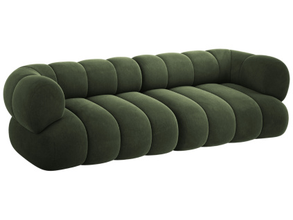Zelená sametová čtyřmístná pohovka Cosmopolitan Design Koge 240 cm