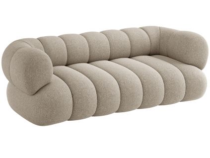 Béžová čalouněná trojmístná pohovka Cosmopolitan Design Koge 210 cm