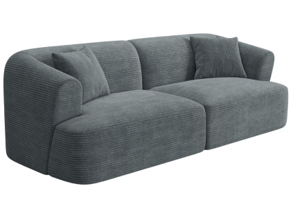Šedá manšestrová trojmístná pohovka Cosmopolitan Design Campi 220 cm