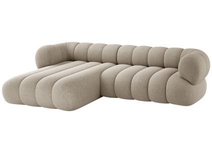 Béžová čalouněná rohová pohovka Cosmopolitan Design Koge 270 cm, levá