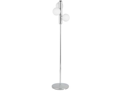 Stříbrná kovová stojací lampa Kaktee 137 cm